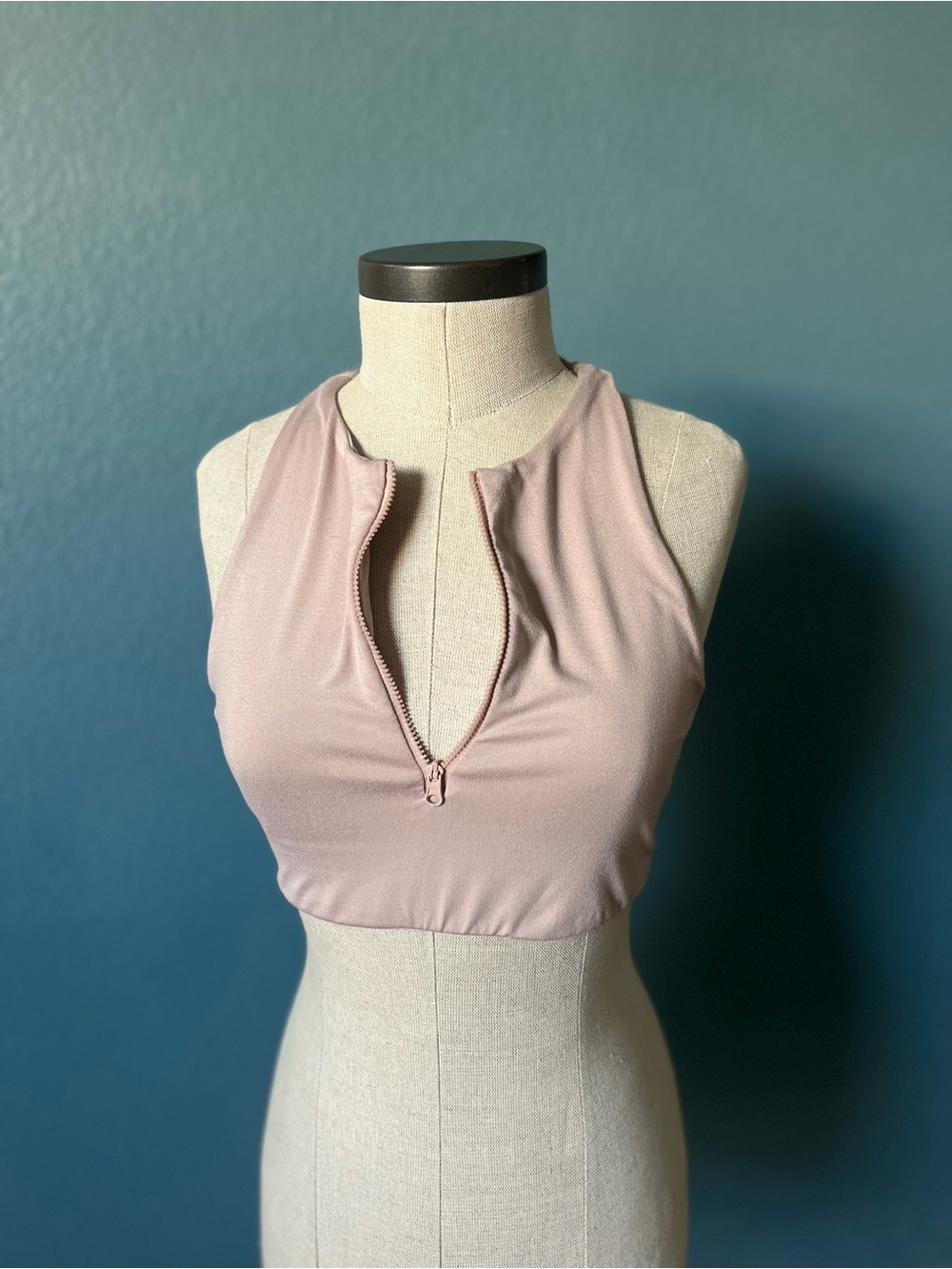Women’s Sage Collective Zip Front Racerback in Mauve Sports Bra Top